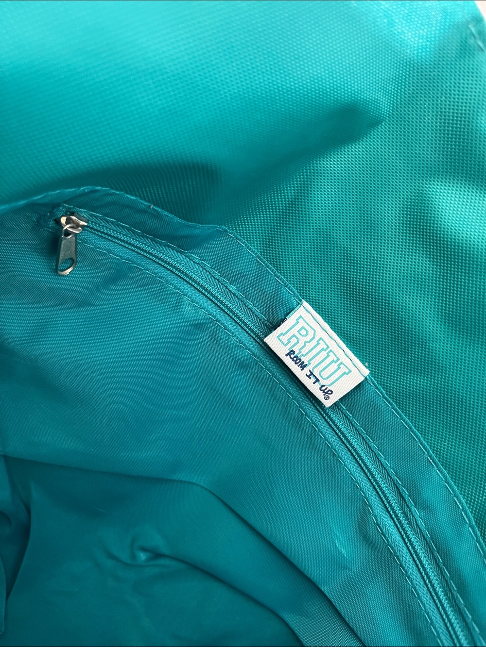 Pink Leopard-Print Tote with Teal Handles - Picture 7 of 7
